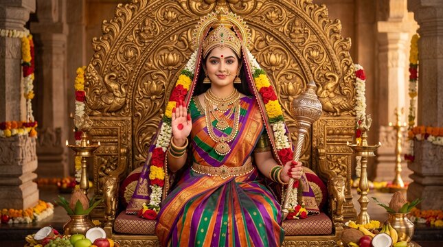 Divine Gauri Goddess blessings for happiness prosperity and peaceful life