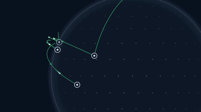 Animated infographic illustrating remittance corridors and cross-border money transfers