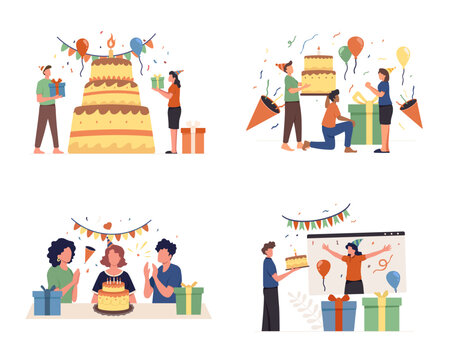 Birthday Party and Virtual Celebration Set