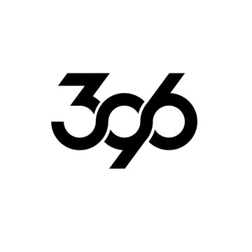 Stylized black numbers 396 logo design on a white background, representing a modern and elegant numerical symbol or brand identity.