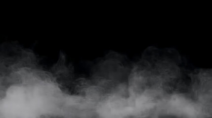Obraz premium Transparent White Vapor Effect PNG with Realistic Smoke Texture, Floating Fog Ribbon, Atmospheric Graphic Resource for Creative Backgrounds.