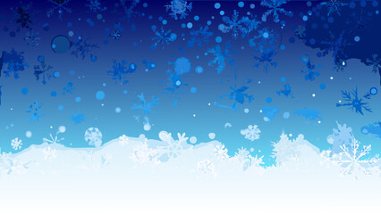 Snowflake pattern with a gradient blue and white background © Tapash