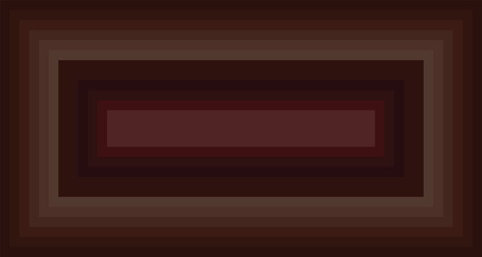Dark brown concentric rectangle geometric frame background