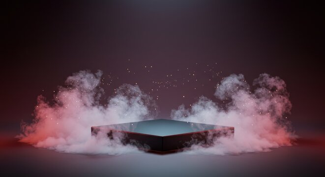 Smoke and Fire Around Box.