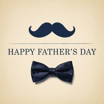 Happy Father's Day Mustache Bow Tie high resolution picture