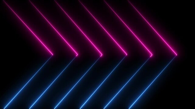 A neon line icon features sleek, glowing lines in vibrant colors like blue, pink, or green, often with a slight glow effect, creating a modern, illuminated, and futuristic appearance.4k motion video.