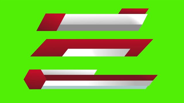 Modern lower third Animation with Green Background 4K Animation.