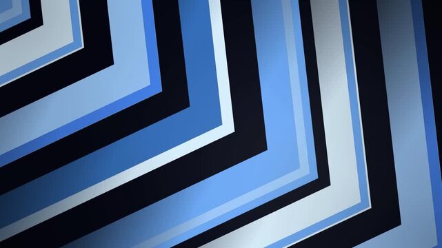Seamless Smooth Blue Chevron Motion Graphic Background, Abstract Geometric Arrow Loop Video