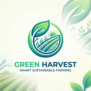 Modern logo design for smart sustainable farming company branding