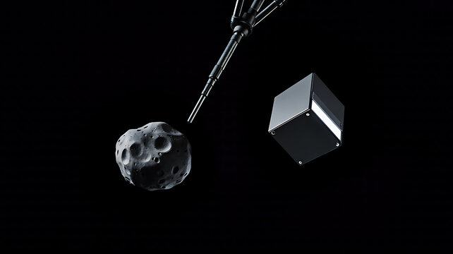 Space debris collector, satellite, and asteroid in space