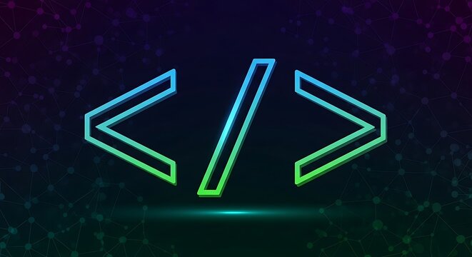 Neon green recycling symbol on dark background.