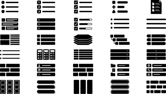 Various shapes and lines icons.