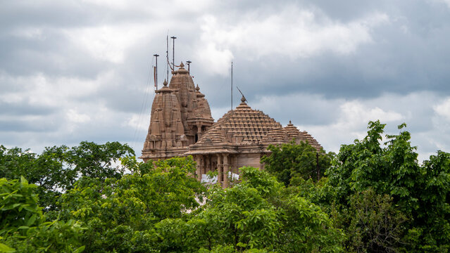 Top view of the Jain Temple at Manuabhan Tekri Bhopal Madhya Pradesh