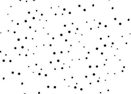 Abstract Halftone Pattern Featuring Scattered Black Dots on White Background