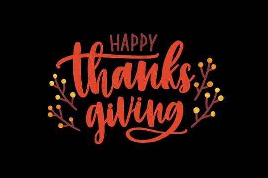 ​Thanksgiving typographic vector element for commercial t-shirt and apparel print
