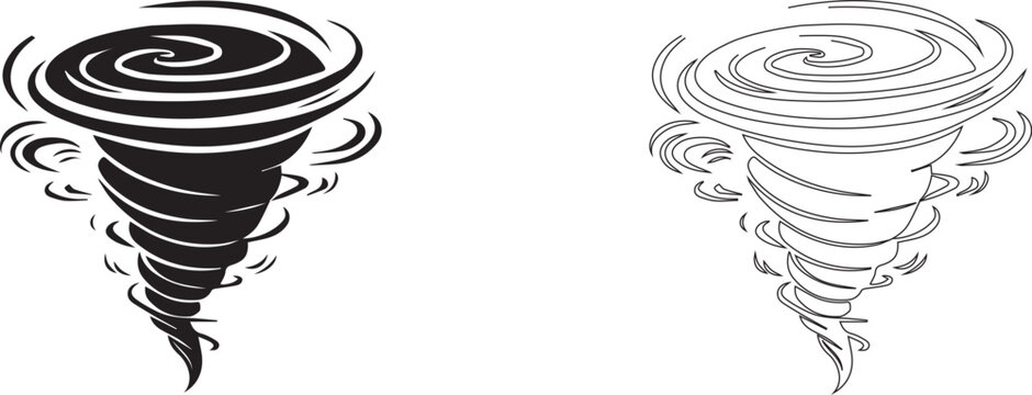 Silhouette of a tornado icon 