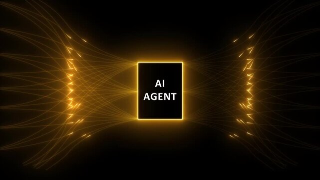Multi agent AI systems concept on transparent background. AI driven solutions streamline workflows, decision automation and daily task optimization for repetitive work and modern technology.4k video.