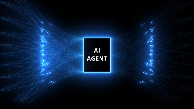 Multi agent AI systems concept on transparent background. AI driven solutions streamline workflows, decision automation and daily task optimization for repetitive work and modern technology.4k video.