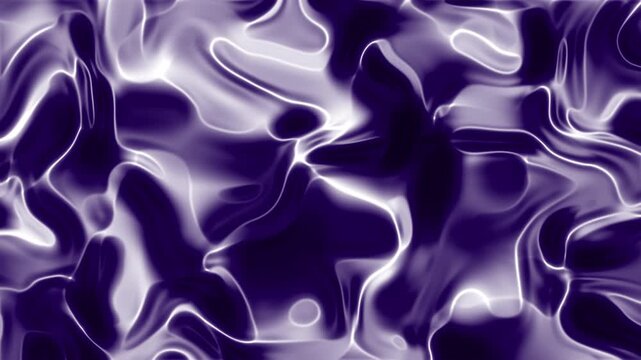 Abstract purple liquid flowing with shimmering metallic highlights