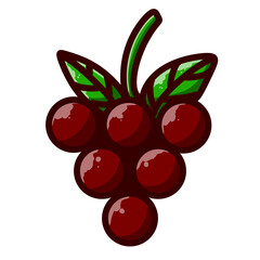 Obraz premium Red grape icon