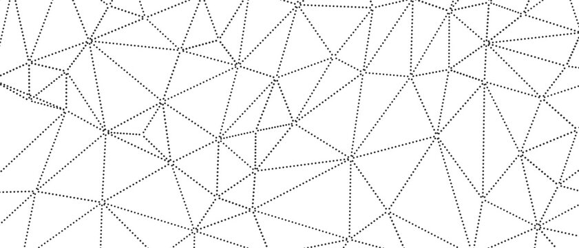 Clean abstract background with a geometric network structure made of dotted lines