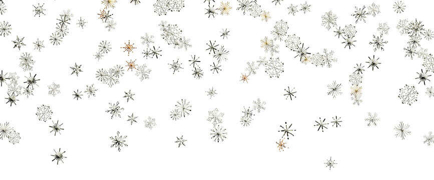 Beautiful decorative falling snowflakes pattern for winter holidays and celebrations