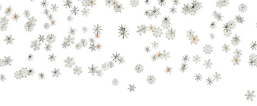 Delicate snow flakes falling down, perfect for winter holiday celebrations