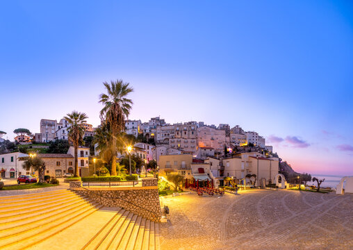 Beautiful early morning view in the village of Sperlonga, Lazio region, taly.