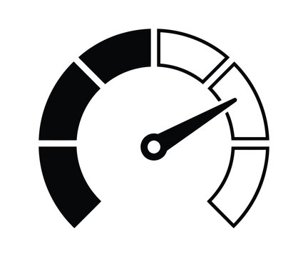 Semicircle dashboard meter dial scale vector illustration