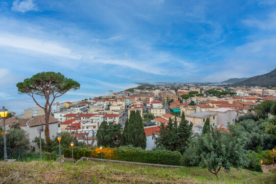 Beautiful early morning view in the village of Sperlonga, Lazio region, italy.