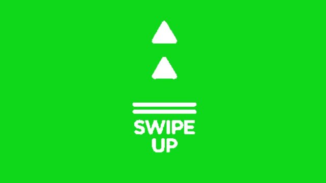 Swipe Up Chroma Key Animation Overlay