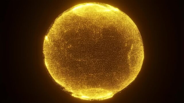 Earth with Glowing Gold Dust Particles on a Black Background Featuring Cosmic, Space, Universe with Galaxy and Celestial Elements for Night Sky