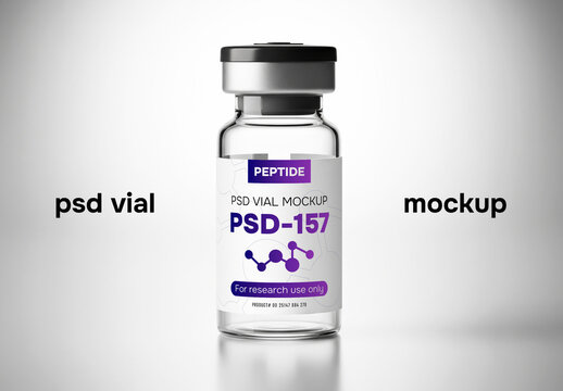 Peptides or medicine vial mockup
