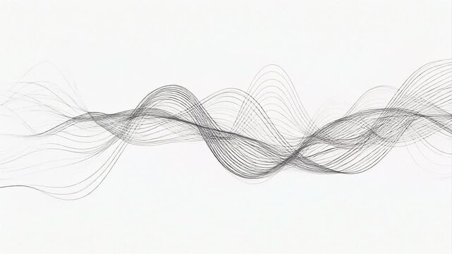 Abstract gray wave pattern on white.