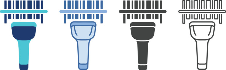 Barcode Scanner Handheld Device Icons Set for Retail Logistics, Inventory Management & Point of Sale Systems (EPS) © Nosheen