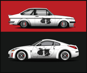 Dynamic Car Wrap Design with Cat Motif © Car Wrapping HUB