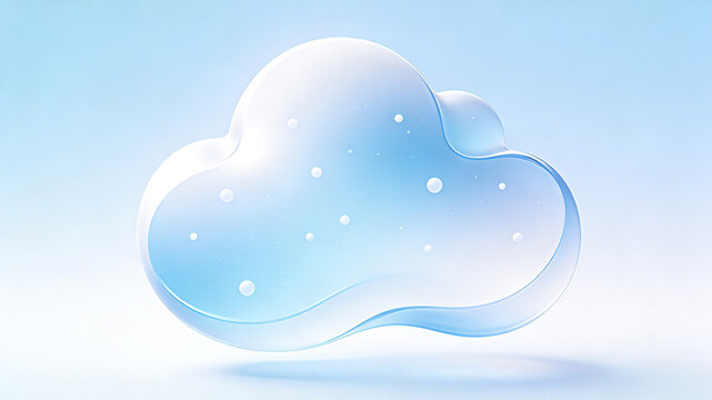 Jelly texture with fluffy clouds and fine bubbles, representing the concept of moisturizing and soothing skincare, suitable for use in the morning to maintain skin stability as a base layer
