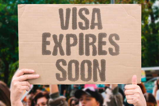 "Visa Expires Soon" Legal status deadline approaches fast. VISA. EXPIRES. DEADLINE. STATUS. APPROACHES.