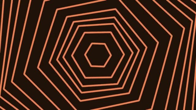 Geometric Spiral Concentric Rings Moving Inward