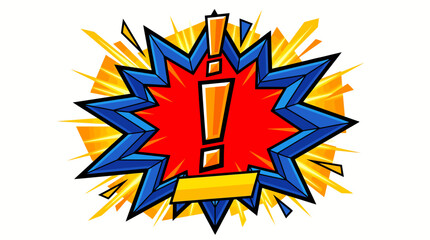 A colorful comic explosion graphic element. © noxy