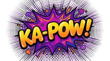 Vibrant comic book explosion graphic element. © noxy