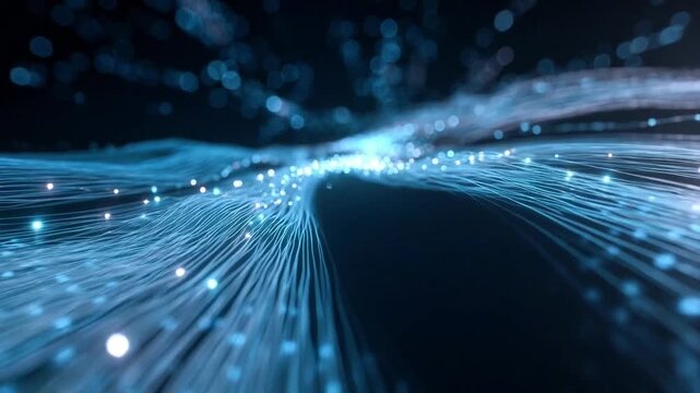 fiber optics background with lots light spots