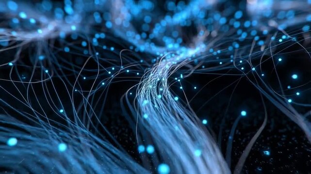 fiber optics background with lots light spots