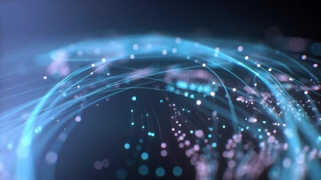 fiber optics background with lots light spots