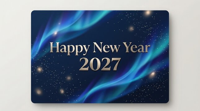 Happy new year 2027 graphic festive design for celebrations parties and new year's eve marketing