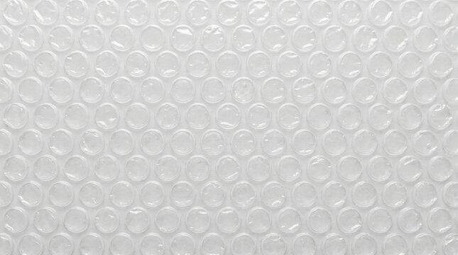 Abstract bubble wrap background with smooth clear plastic texture
