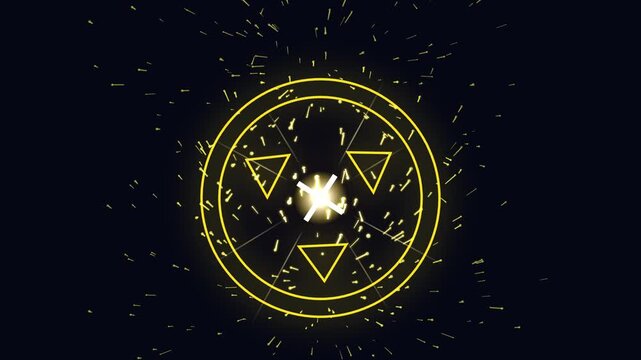 Glowing Golden Magic Circle Spell Effect Animation Sequence for Fantasy Games and Digital Visuals