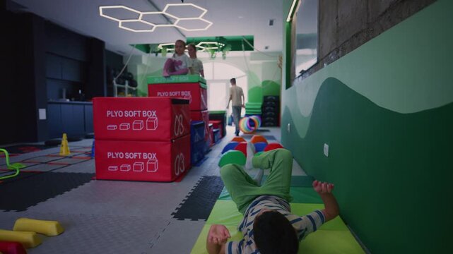 Kids participate in fun movements and develop motor skills in a supervised, stimulating environment.