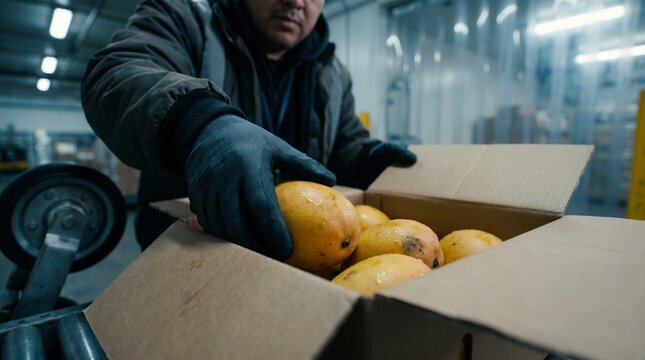 Mango Firmness Inspection In Airport Perishables Transfer Zone