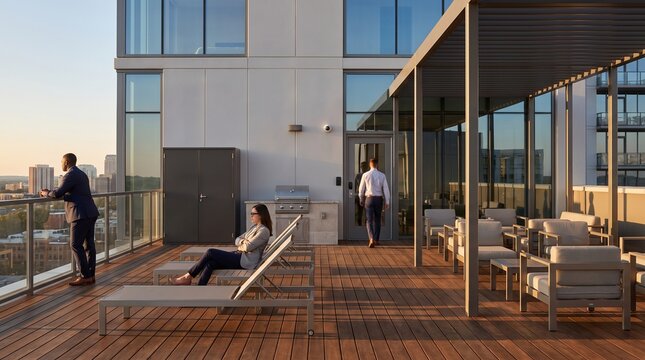 Residential Rooftop Amenity Replacing Spontaneous Neighborhood Gathering